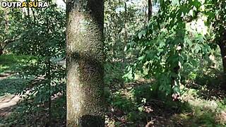 girl alone in woods asks what you'd do in comments best one gets scene recreated