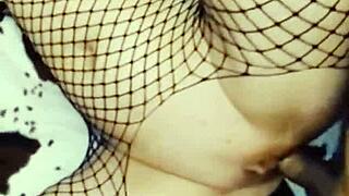 MILF Strips Masturbates Takes Big Cock Deep