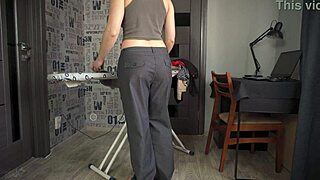 silly wife flashes thong enf unaware pants drop voyeur tease