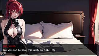 Goth Mommy's Forbidden Webcam Hentai Game Teases Redhead Desires