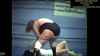 hot chicks clash in intense mixed wrestling catfight