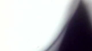 Fishnet G-String Hottie Poses Naked in Wood Outdoors