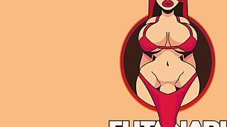 valentina nappi eagerly sucks then rides her futanari clone's throbbing cock in real fantasy