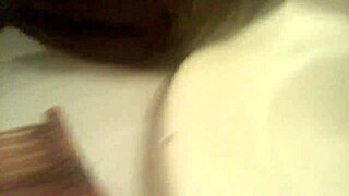 hairy girl masturbates wet pussy on toilet solo closeup