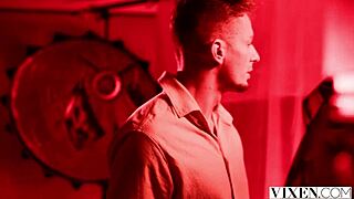 Milena Ray rides stranger cock spooning hard