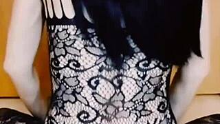 MILF Strips Masturbates Takes Big Cock Deep