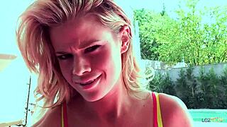 Blonde's Wet Pussy Teased by Emo Girlfriend