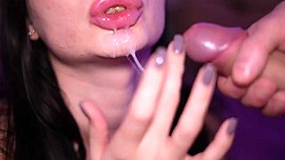 Watch these huge cumshots flood mouths lips try holding back