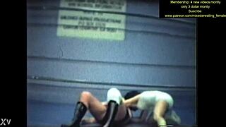 hot chicks clash in intense mixed wrestling catfight