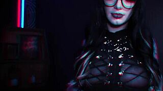 trippi roses begs for cum as goth girlfriend gets roughly dominated