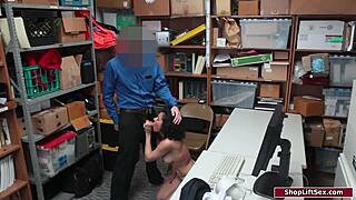 Officer Pounds Busty Latina Shoplifter's Tight Holes Hard