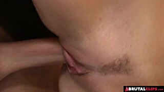 blonde cutie strips lingerie heels and fucks two guys double penetration style