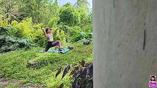 yoga teen's tight pussy wrecked by farm stranger's cock