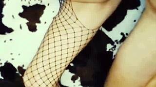 MILF Strips Masturbates Takes Big Cock Deep