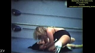 hot chicks clash in intense mixed wrestling catfight