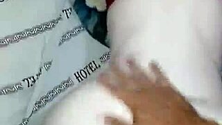 Redhead teen spreads tight pussy for bbc motel creampie