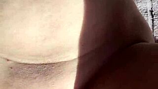 rubbing my shaved pussy triggers massive cum explosion!