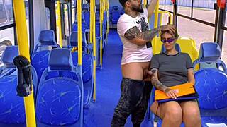 Neighbhor Ninfeta Chokes on Cock in Sheer Bus Ride!