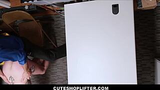 hey teen shoplifter, suck my big cock or cops come!