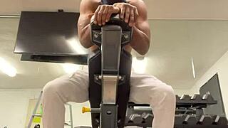 ripped cali bodybuilder uses strong arms to lift and fuck athletic ladies outdoors.