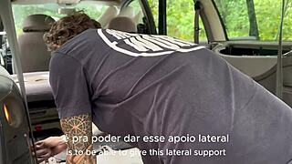 brazilian damiana flashes tits outdoors europe beach blowjob canoe portugal ep2?