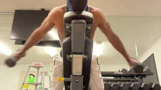 ripped cali bodybuilder uses strong arms to lift and fuck athletic ladies outdoors.