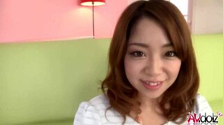 Why hide that hairy pussy? Naughty Mirei Oomori fingers it close-up uncensored till she cums hard