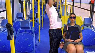 Neighbhor Ninfeta Chokes on Cock in Sheer Bus Ride!