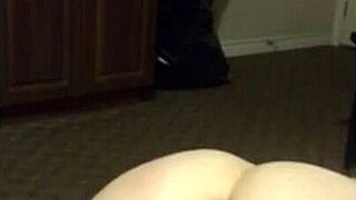 Little redhead fingers wet flexible pussy to cam cum peeks