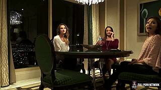 james deen chats up avi love bambi and sami for horny threesome casting