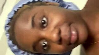alliyah alecia's cute hairy ebony pussy up close solo