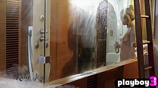 wanna see perfect blonde milf katie jean strip out of lingerie?