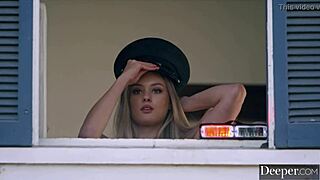 amber moore begs deeper from that uniformed stud now