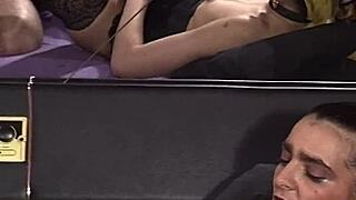 Brunette MILF ASS FINGERED PUSSY FUCKED Cumshot Facial Stockings