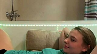 Horny Student Fingers Herself in Bathroom Orgasm