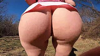 43yo big ass wife flashes mature curves publicly at park