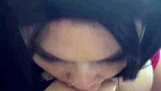 tits bouncin in my pov as i deepthroat sloppy cumshots
