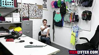 petite teen shoplifter with small tits fucked hard by security pov