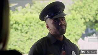 amber moore begs deeper from that uniformed stud now