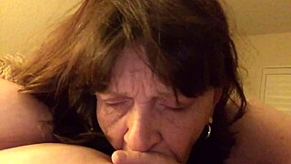 Granny Carmen Deepthroats Fat Cock Throwback POV Sucker