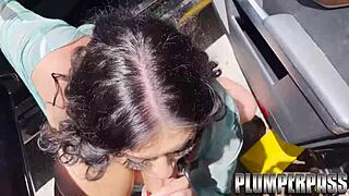 Huge Tit Latina Milf Car Cock Suck