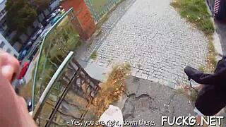 I'm spying with glasses and ramming this mature woman's tight fur pie hard