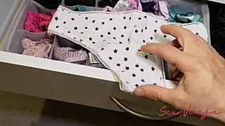 step-mom walks in while i'm sniffing her wet panties up close