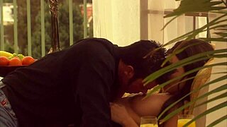 Brandy toys herself then takes double penetration cumshot facial