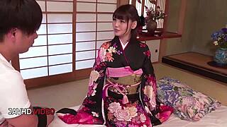 Kimono Milf Fucked Passionately Before Deep Creampie Fill