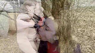 cute gf trembles from rough public anal pounding outdoors