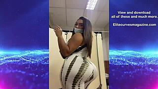 Thick juicy ass cheeks spilling out that tight dress