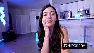 Horny Stepdaughter Natalie Brooks Fucks Stepdad After Dildo Play!