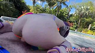 Valerica steele rims ass sucks fucks poolside big dick