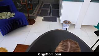 Stunning Milf Mommy Exposes Tits for StepSon's Handy Orgy